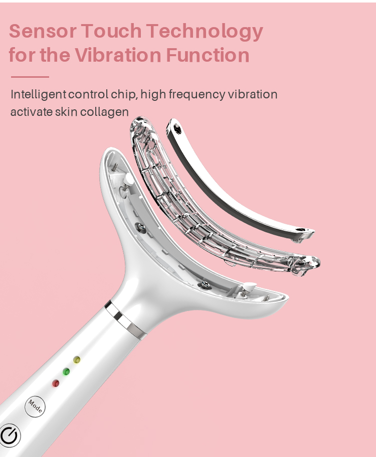 sensor touch technology for the vibration function Face & Neck Lifting Massager BP-222N 