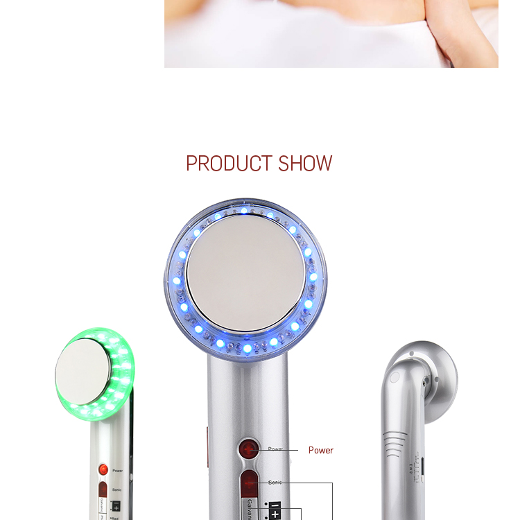 product show of beauty care massager 7 in 1 Ultra EMS Body Shaping Device BP-010E